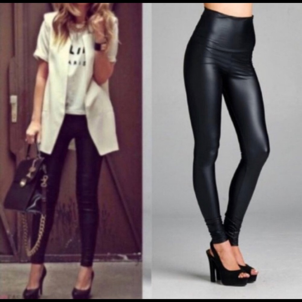 Only sz L left!!!! NWT!!!! PLEATHER LEGGINGS, BEST SELLERS!! - Picture 5 of 5